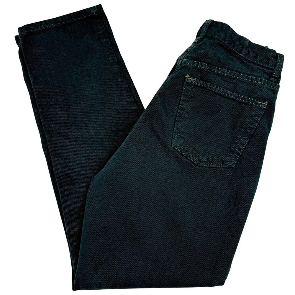 GAP Vintage 90s Hunter Green Straight Leg Classic Denim Jeans Size 6 Made in USA